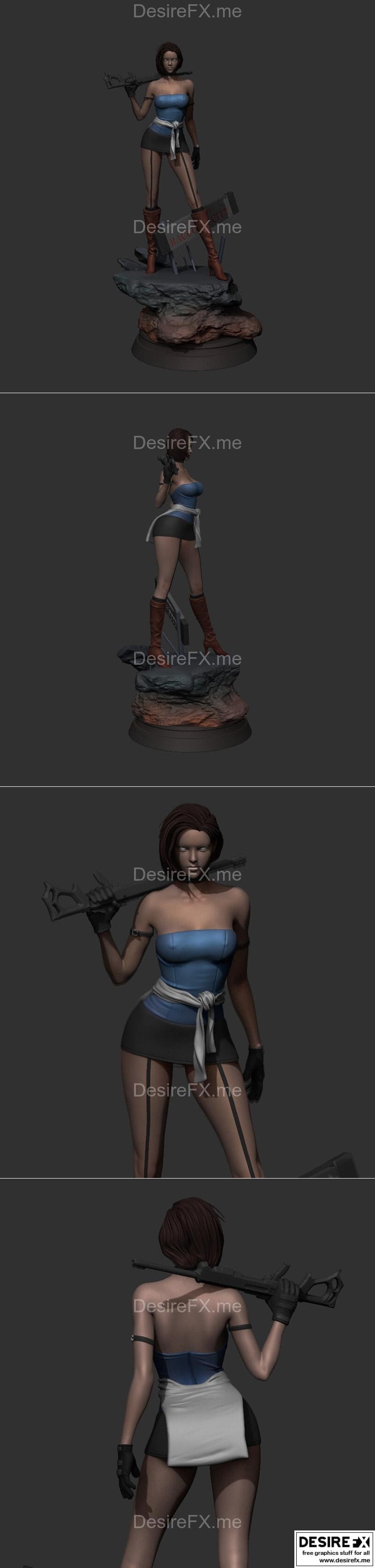 Jill Valentine 3D打印模型 STL|Jill Valentine – 3D Print Model STL
