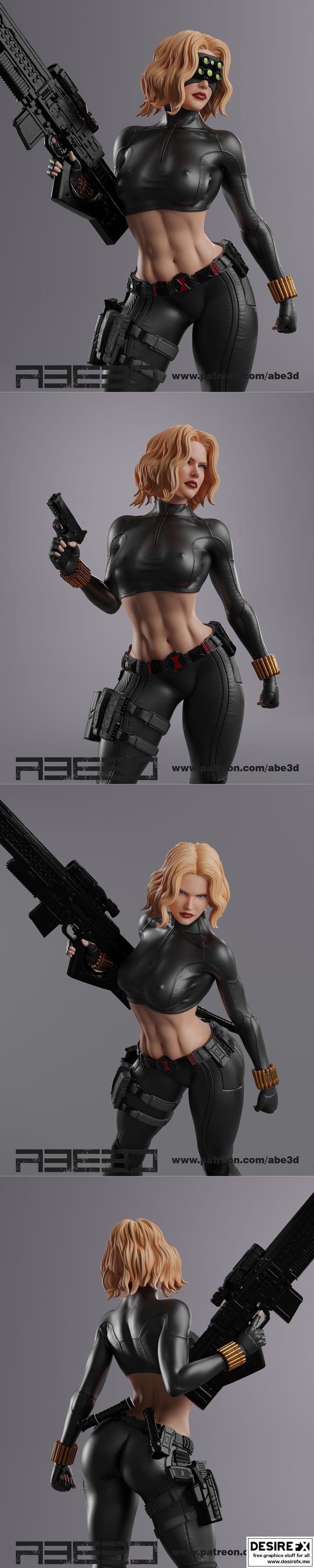 Abe3D - 伊莲娜·贝洛娃 - 3D打印模型|Abe3D – Yelena Belova – 3D Print Model STL