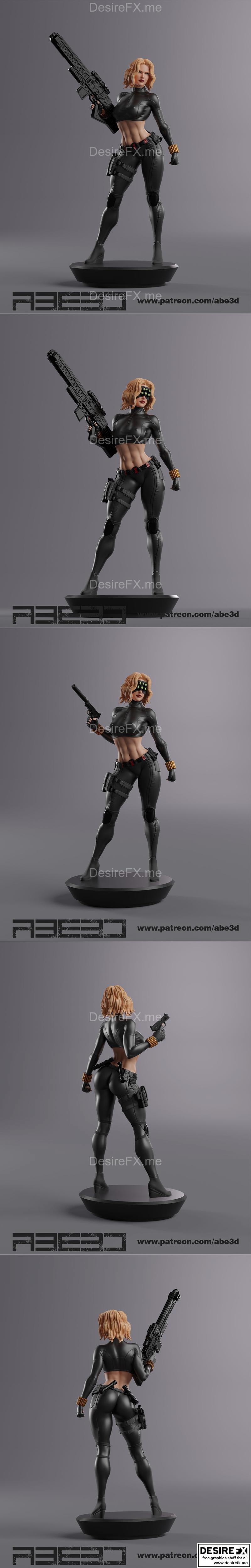 Abe3D - 伊莲娜·贝洛娃 - 3D打印模型|Abe3D – Yelena Belova – 3D Print Model STL