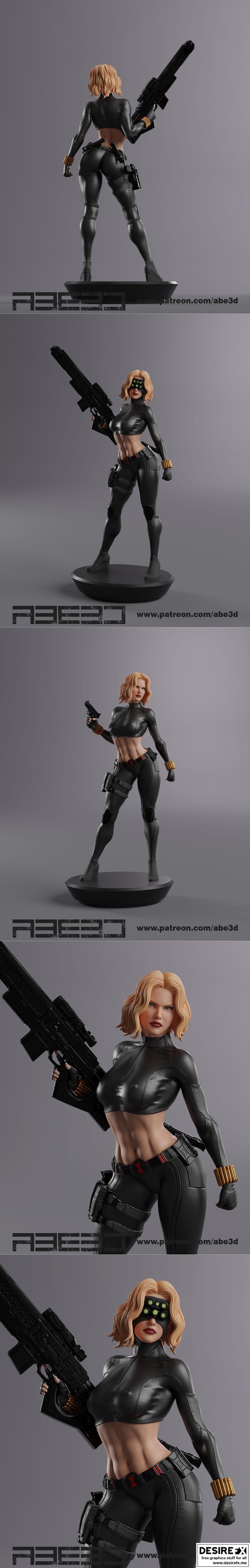 Abe3D - 伊莲娜·贝洛娃 - 3D打印模型|Abe3D – Yelena Belova – 3D Print Model STL