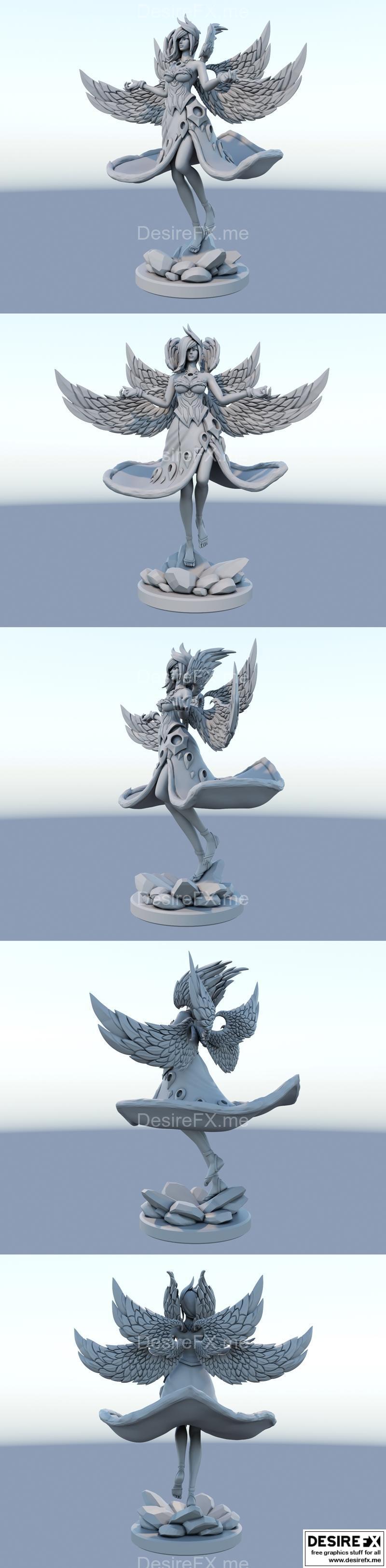 Morgana - 英雄联盟 3D打印模型|Morgana – League Of Legends – 3D Print Model STL