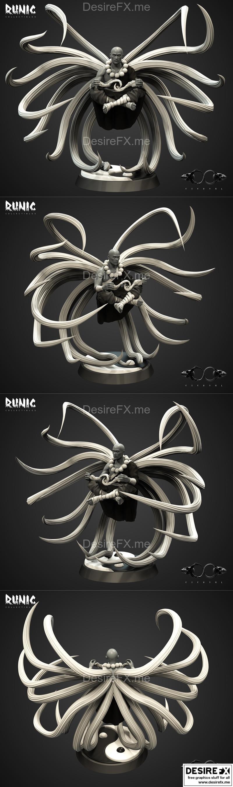 瑞文宝库——静Angel——3D打印模型|Runic Treasury – Jing Angel of Patience – 3D Print Model STL