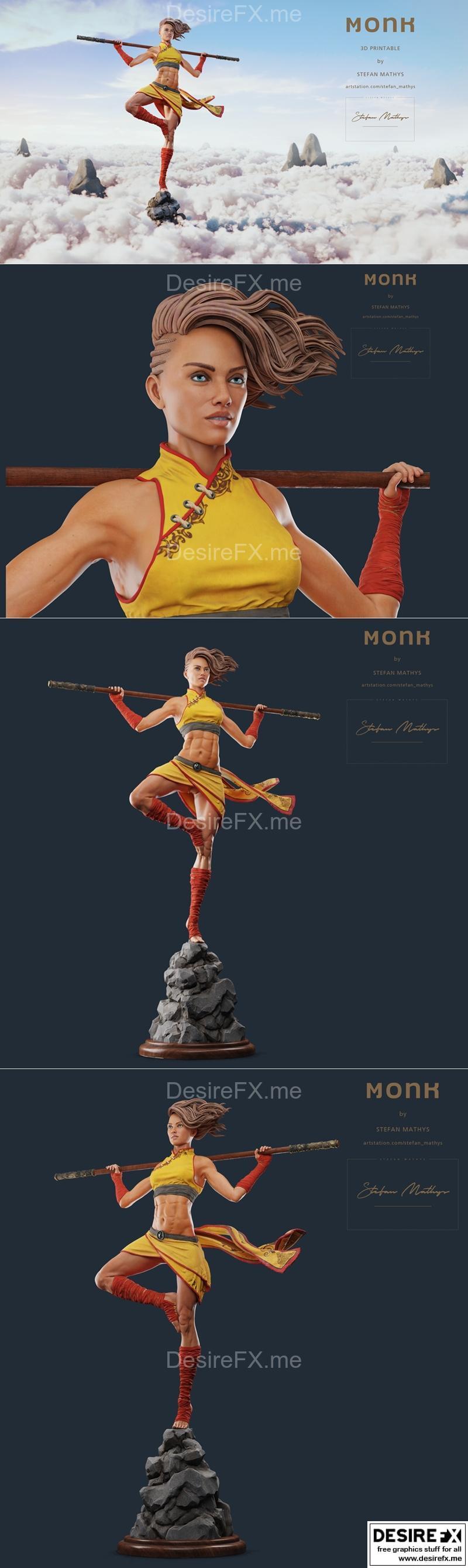 Monk - 靠近天堂 - 3D打印模型|Monk – Close to Heaven – 3D Print Model STL