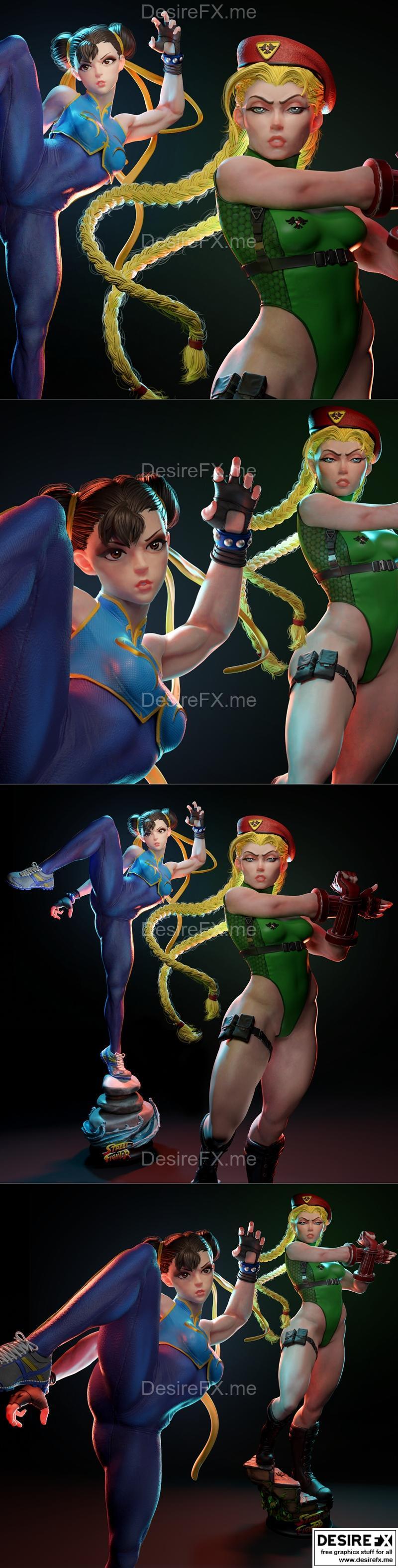 文森西乌斯·卡多索 3D打印模型：春丽与卡姆米|Vinicius Cardoso – Chun-li and Cammy – 3D Print Model STL