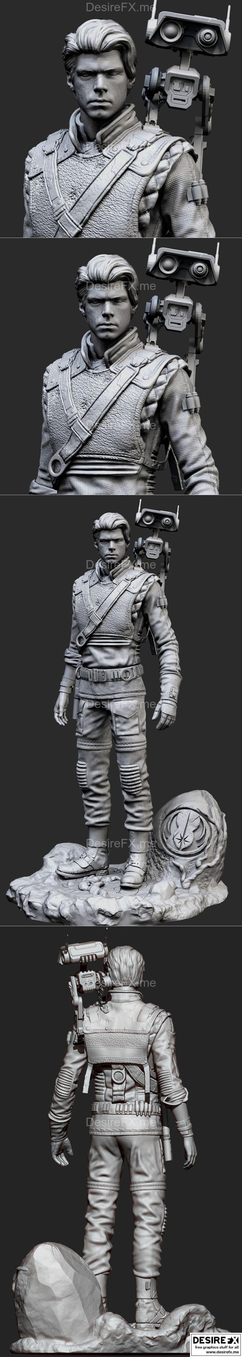 Cal凯斯蒂斯——星球大战侠义残响粉丝艺术3D打印模型|Cal Kestis – Star Wars Jedi Fallen Order FanArt – KcStudio – 3D Print Model STL