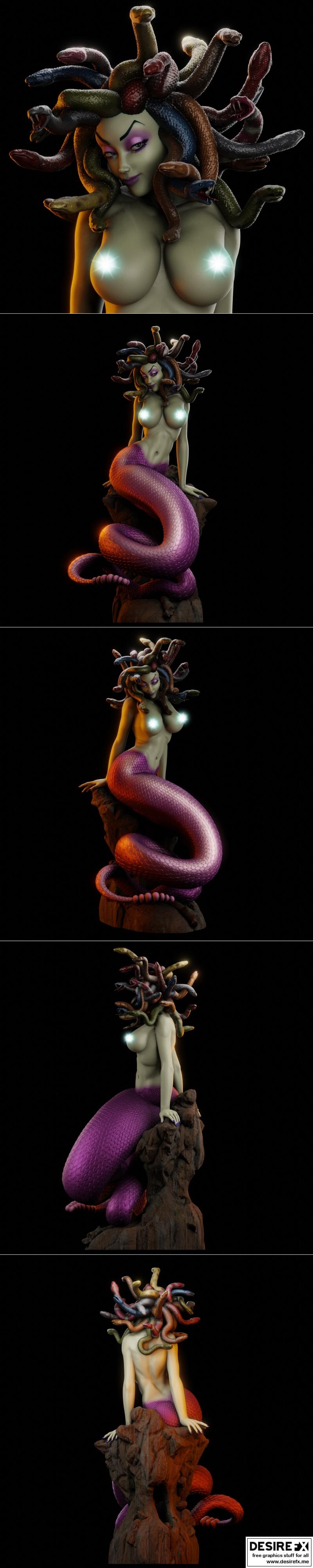 美杜莎动漫角色3D打印模型|Medusa Fanart – 3D Print Model STL