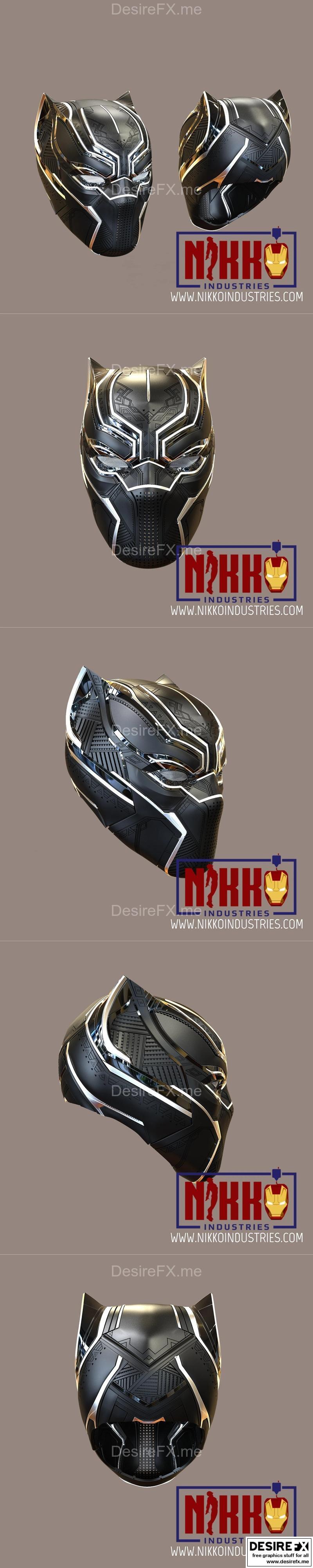 黑豹内战 3D打印模型|Mask – Black Panther civil war by Nikko Helmet – 3D Print Model STL