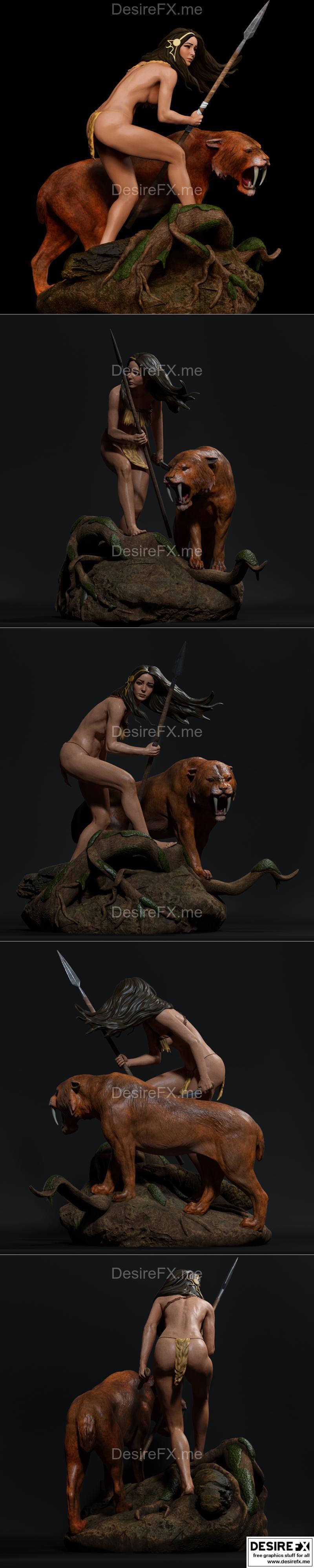 印度战女神 3D打印模型|Ca 3d art – Indian Warrior Woman – 3D Print Model STL