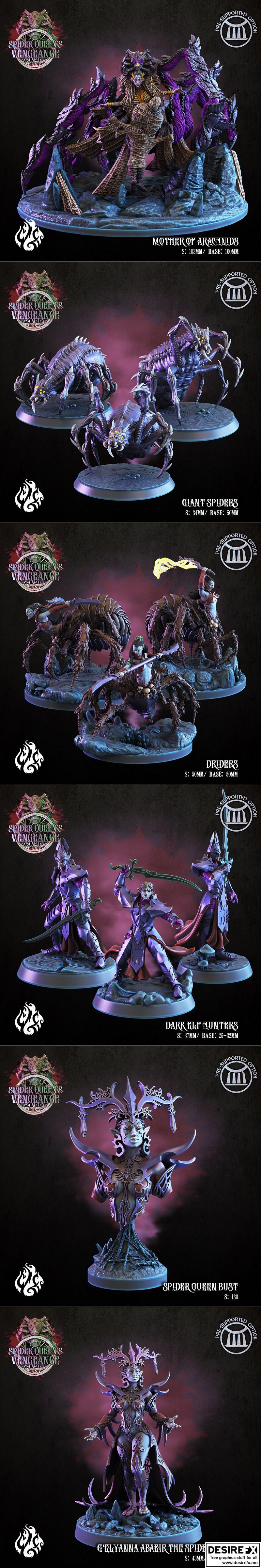 蜘蛛女王的复仇 3D打印模型|Crippled God Foundry – Spider Queen’s Vengeance March 2023 – 3D Print Model STL
