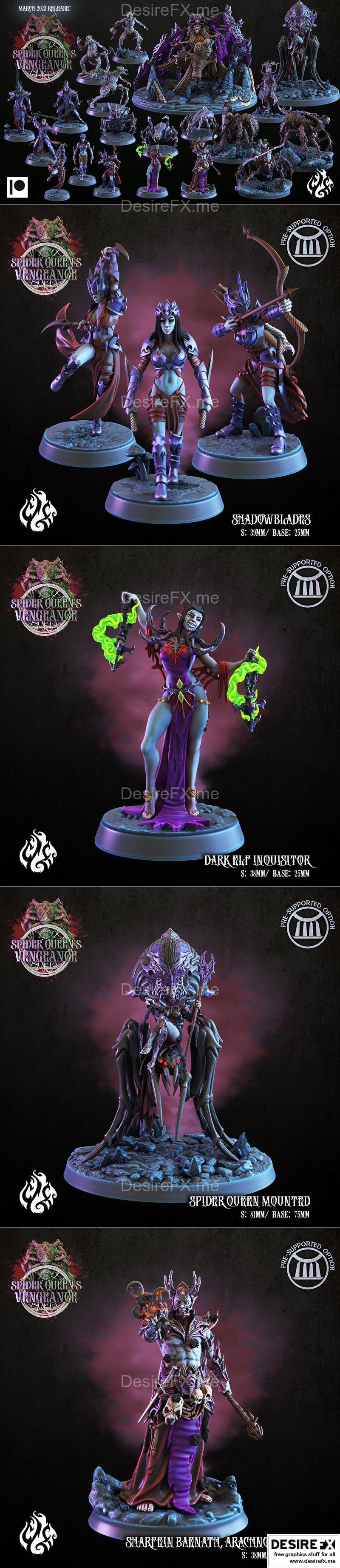 蜘蛛女王的复仇 3D打印模型|Crippled God Foundry – Spider Queen’s Vengeance March 2023 – 3D Print Model STL