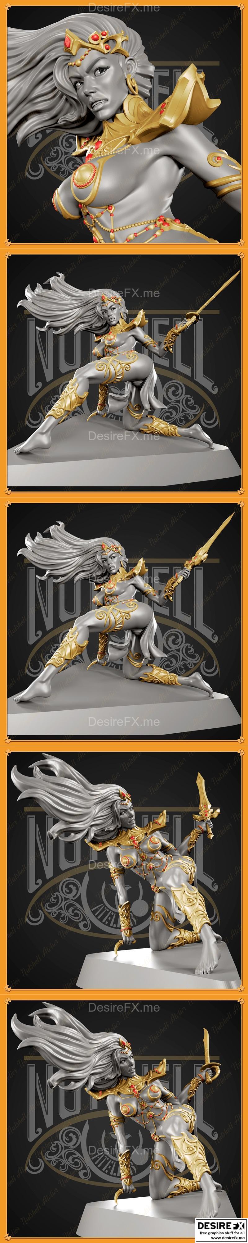 Nutshell工坊 - 德贾·索里斯 - 3D打印模型|Nutshell Atelier – Dejah Thoris – 3D Print Model STL