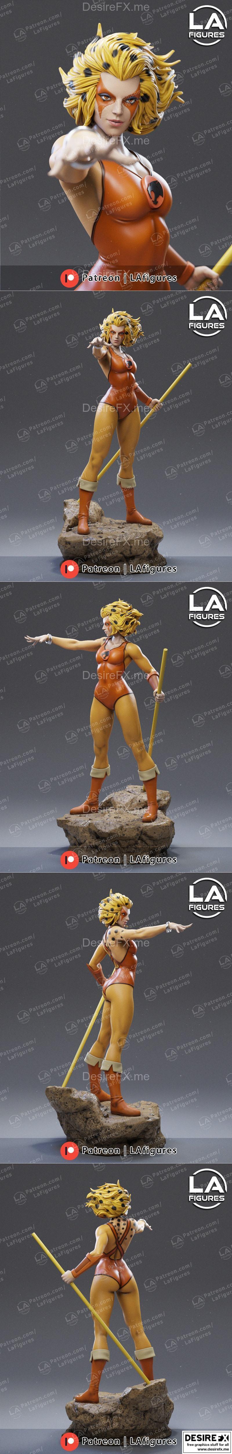 雷霆特工队 蒂亚拉 3D打印模型|Thundercats Cheetara – 3D Print Model STL