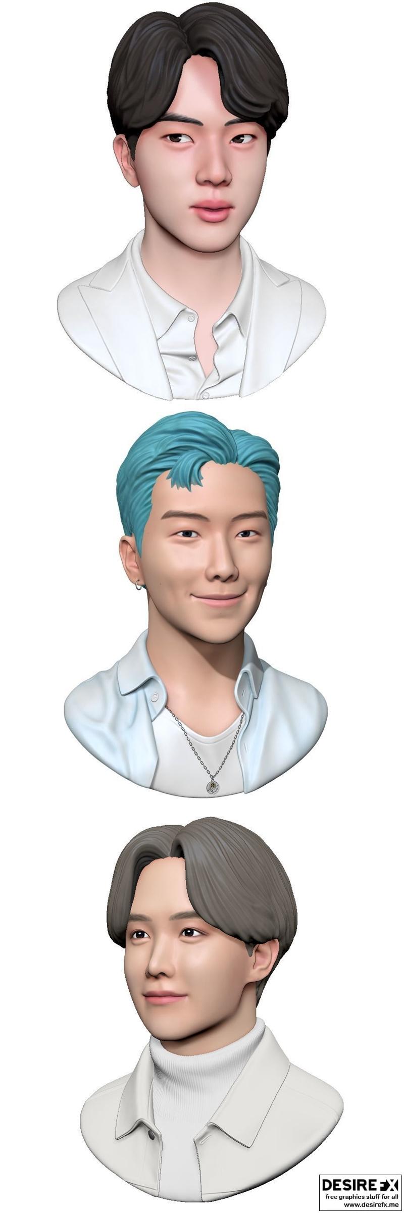BTS雕塑模型 3D打印STL文件|BTS sculpture set – 3D Print Model STL