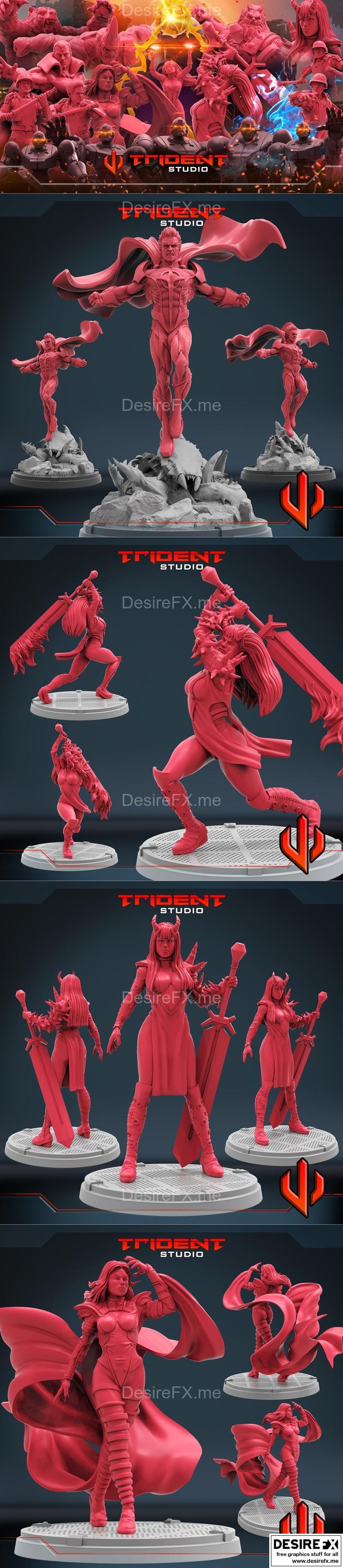 Trident Studio 2023三月新品：动漫游戏角色3D打印模型STL|Trident Studio March 2023 – 3D Print Model STL