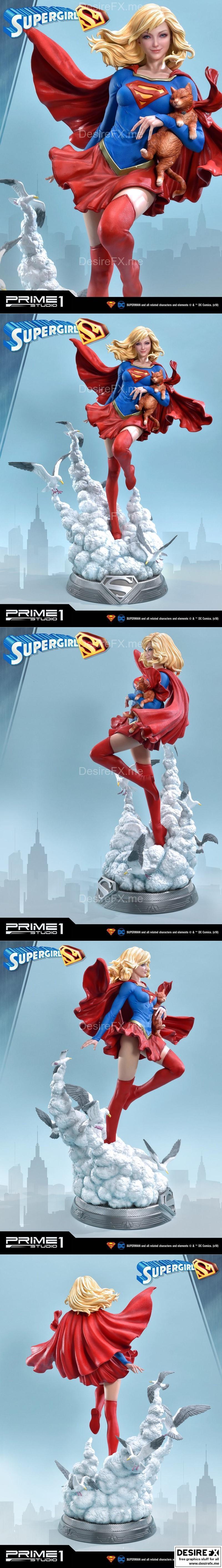 Prime 1工作室超女3D打印模型|Prime 1 Studio – Supergirl Statue – 3D Print Model STL
