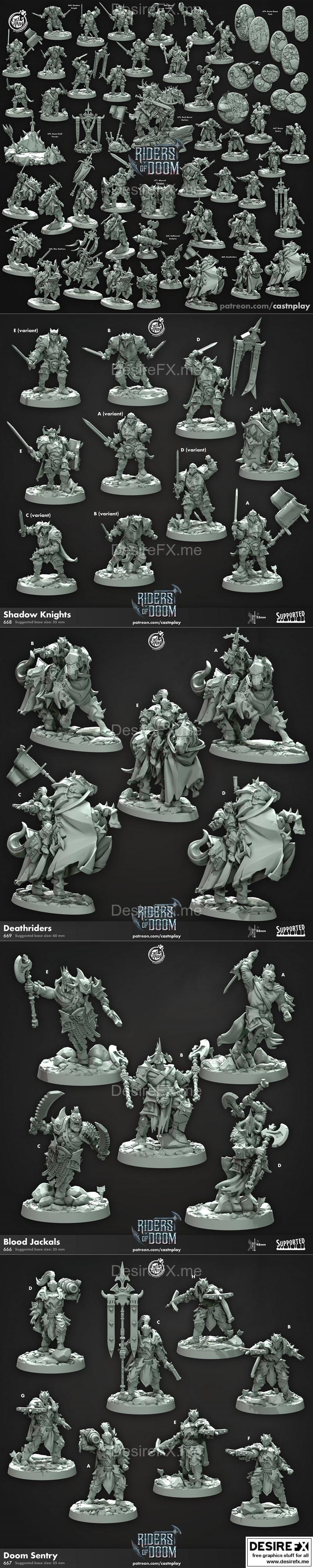 Cast N Play – 灾难骑手 3D打印模型|Cast N Play – Riders of Doom April 2023 – 3D Print Model STL