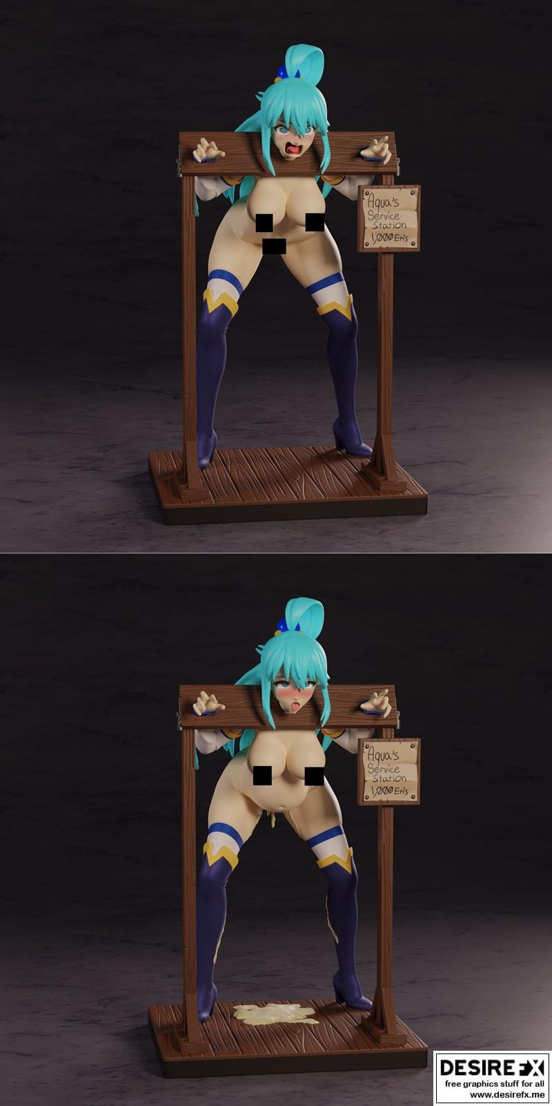 PolyBitsArt - 水刑柱形态 - Aqua Pillory 3D打印模型|PolyBitsArt – Aqua Pillory Ver – 3D Print Model STL