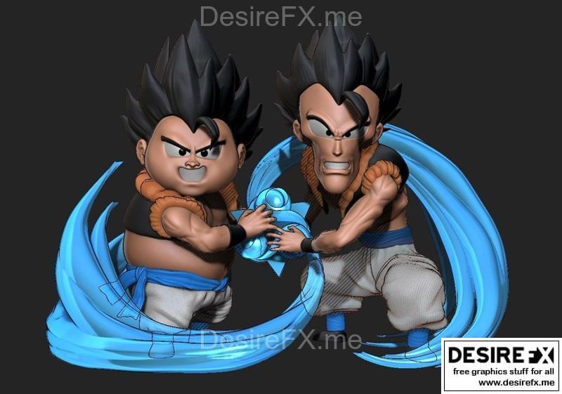 Gogeta萌系3D打印模型|Gogeta chibi – 3D Print Model STL