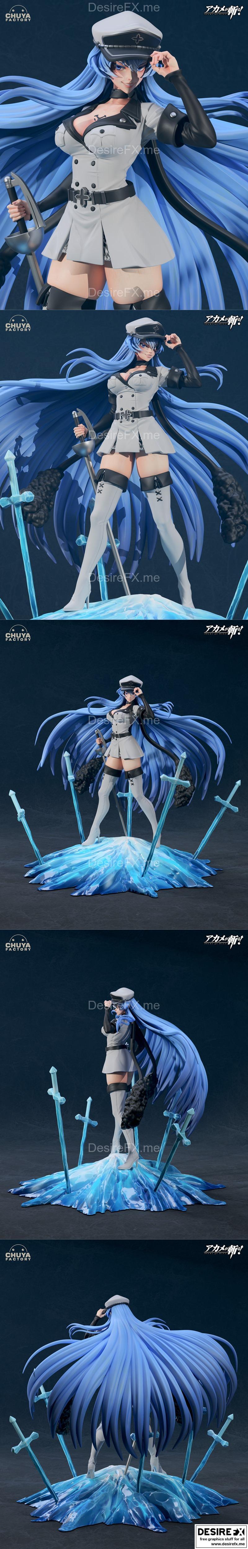 Chuya工厂 - Esdeath - 3D打印模型|Chuya Factory – Esdeath – 3D Print Model STL