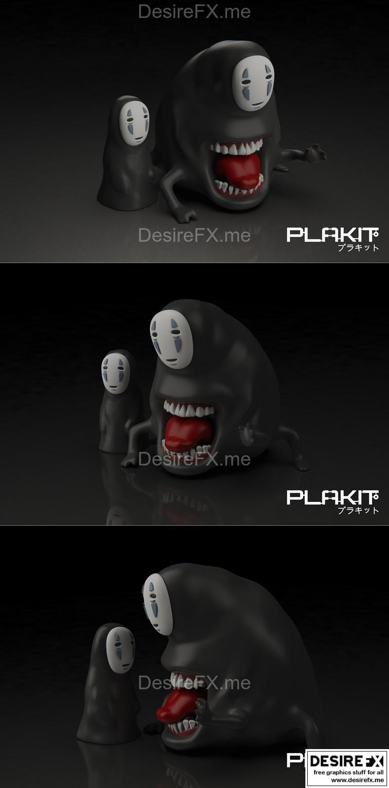 PlaKit - 墨菲斯漂流瓶 - 3D打印模型|PlaKit – Spirited Away NOFACE – 3D Print Model STL