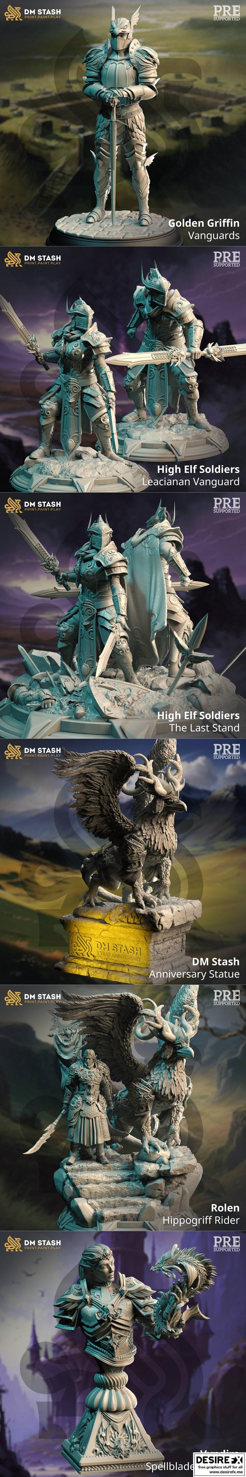 DM Stash - 《精灵与人类》3D打印模型|DM Stash – Of Elves and Men April 2023 – 3D Print Model STL