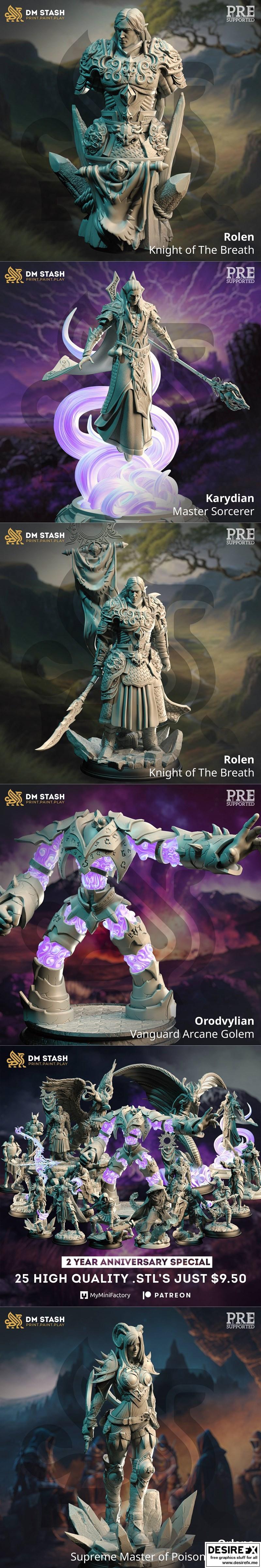 DM Stash - 《精灵与人类》3D打印模型|DM Stash – Of Elves and Men April 2023 – 3D Print Model STL