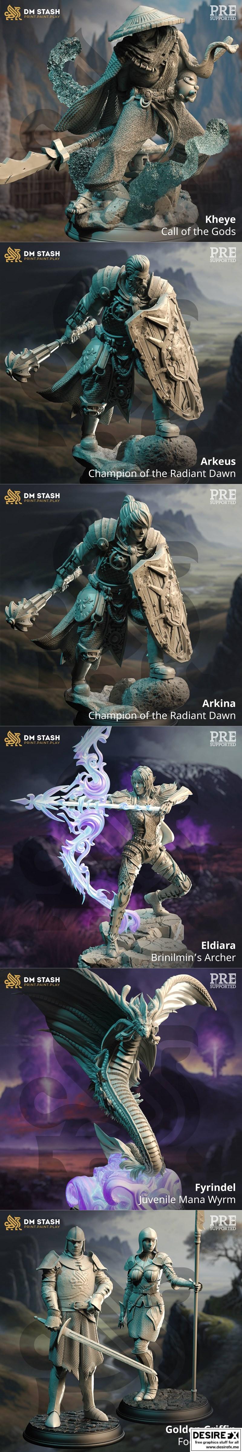 DM Stash - 《精灵与人类》3D打印模型|DM Stash – Of Elves and Men April 2023 – 3D Print Model STL