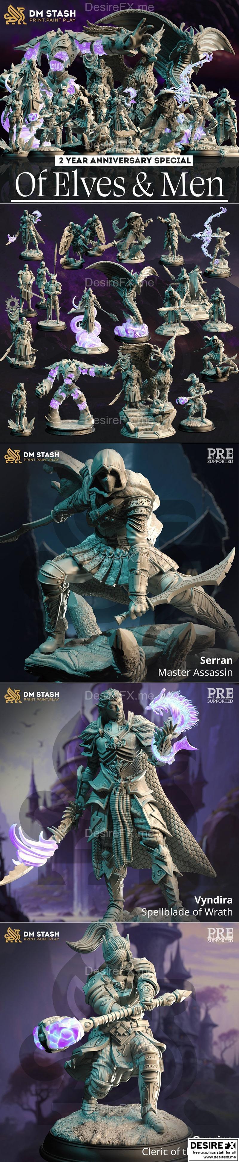 DM Stash - 《精灵与人类》3D打印模型|DM Stash – Of Elves and Men April 2023 – 3D Print Model STL