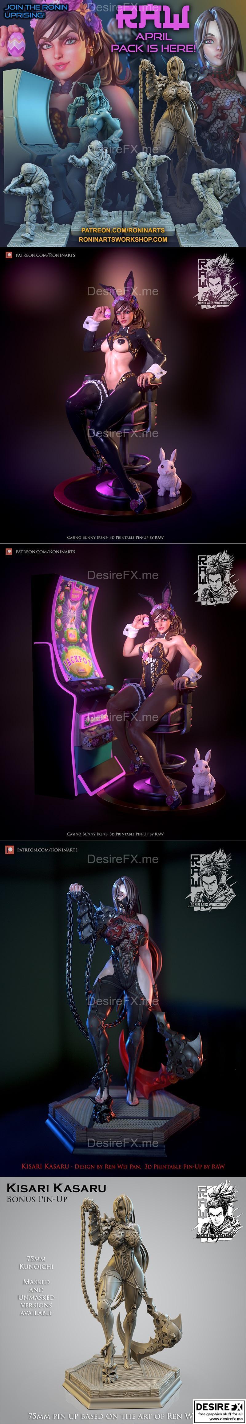 Ronin Arts Workshop RAW - M26 April 2023 - 3D打印模型：《恶魔城》萨姆斯·莱特角色模型|Ronin Arts Workshop RAW – M26 April 2023 – 3D Print Model STL