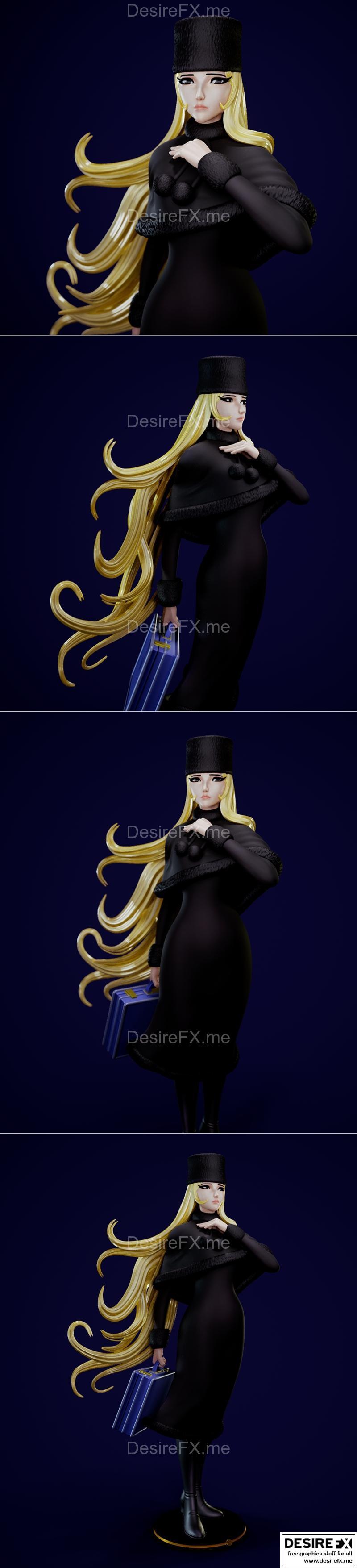 银河铁道999 - 马特尔 - 3D打印模型|Galaxy Express 999 – Maetel – 3D Print Model STL