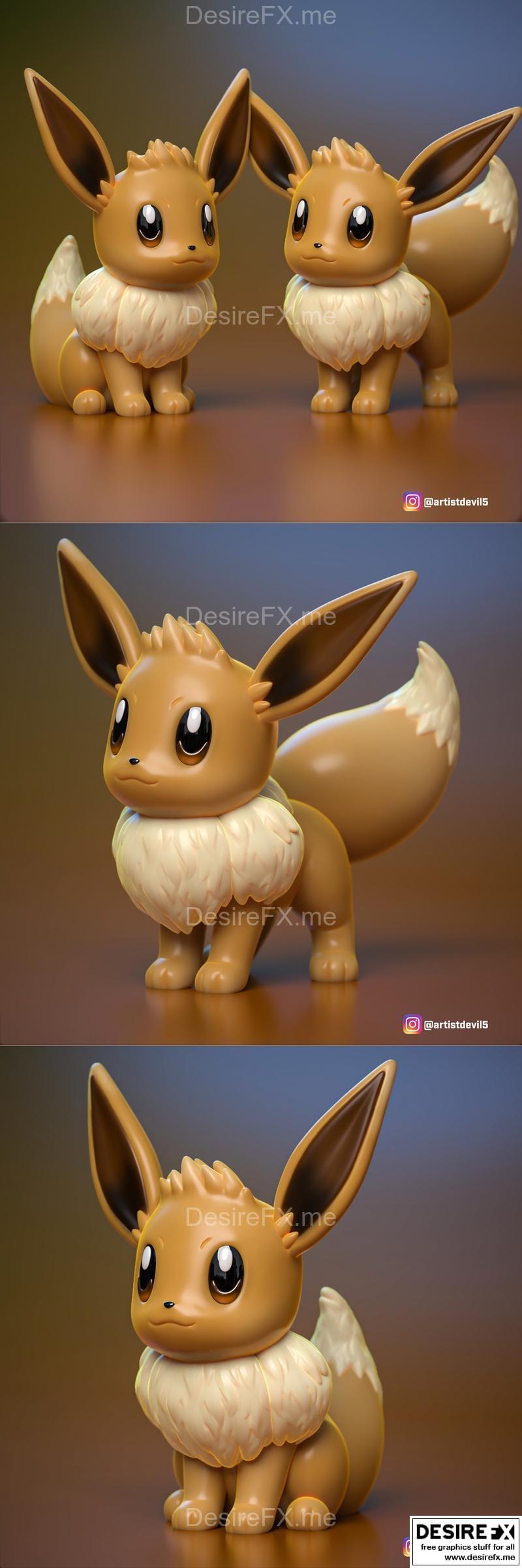 eevee 3d打印模型|Eevee pokemon – 3D Print Model STL
