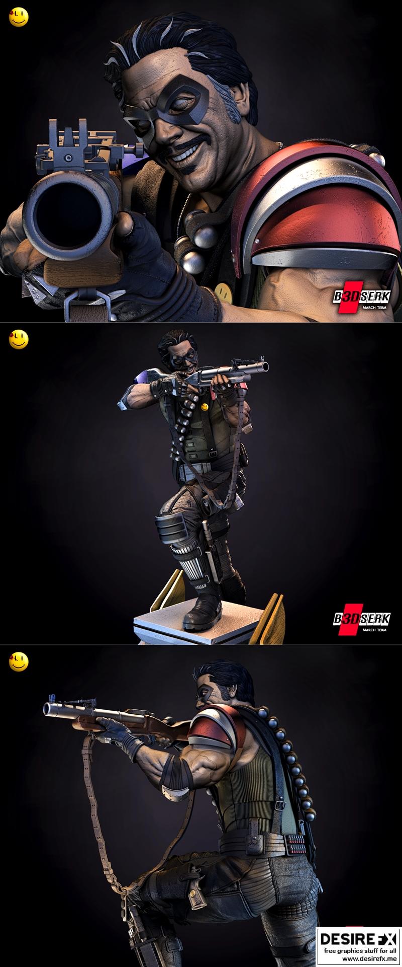 B3DSERK – 幽默雕塑 – 3D打印模型|B3DSERK – The Comedian Sculpture – 3D Print Model STL