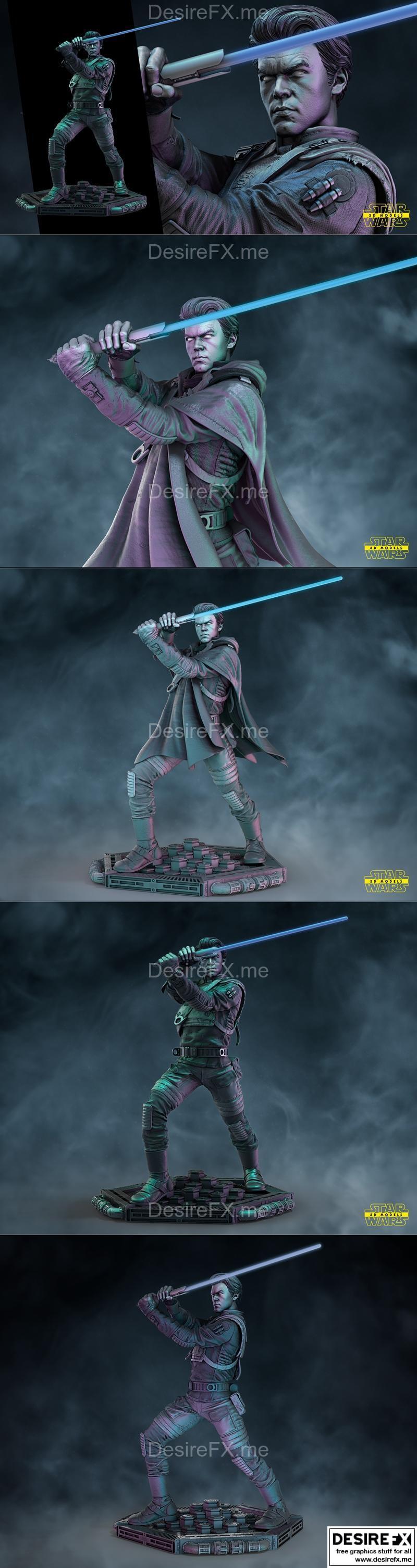 星战卡斯蒂斯3D打印模型|Star Wars – Cal Kestis Sculpture – 3D Print Model STL