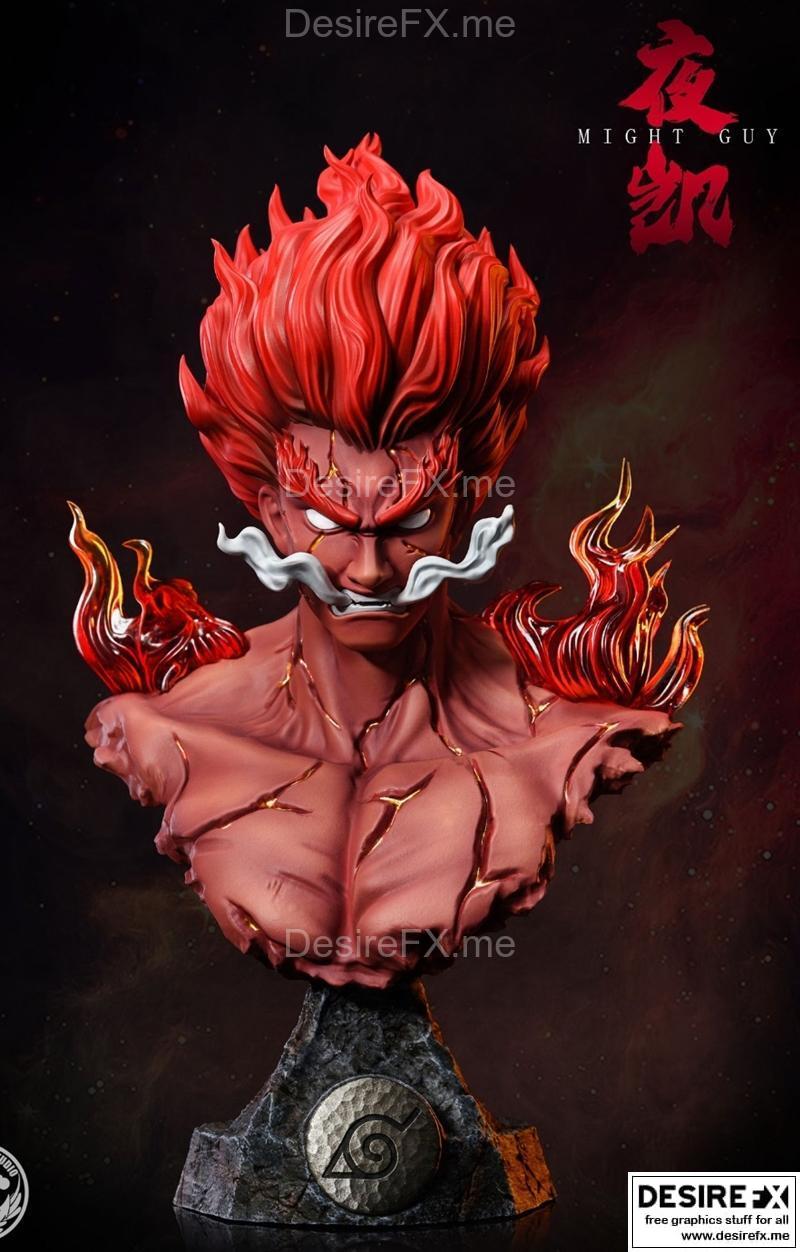 Gai Maito 3D打印模型|Gai Maito bust – 3D Print Model STL