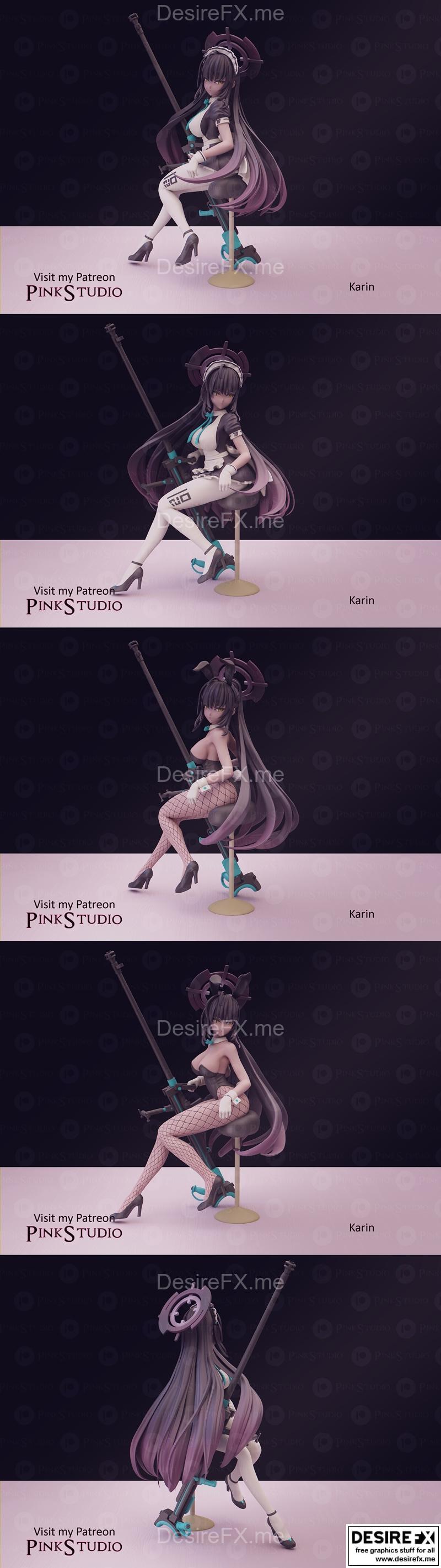 Pink Studio – 卡琳 3D打印模型|Pink Studio – Karin – 3D Print Model STL