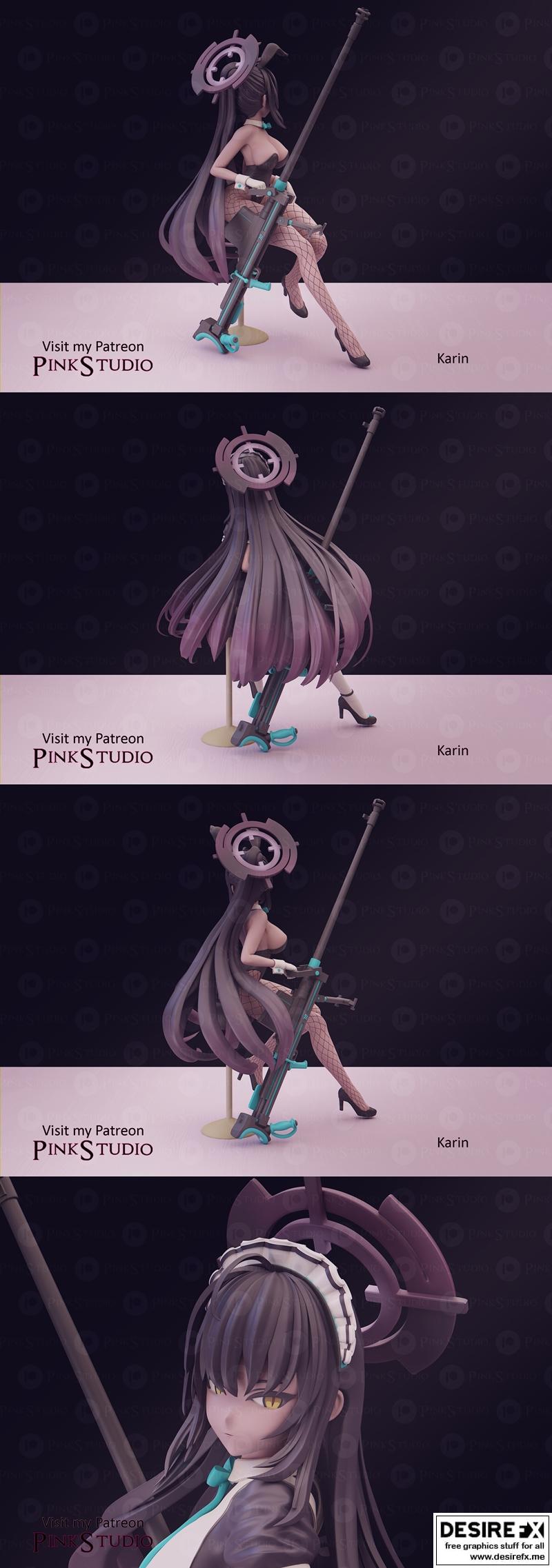 Pink Studio – 卡琳 3D打印模型|Pink Studio – Karin – 3D Print Model STL