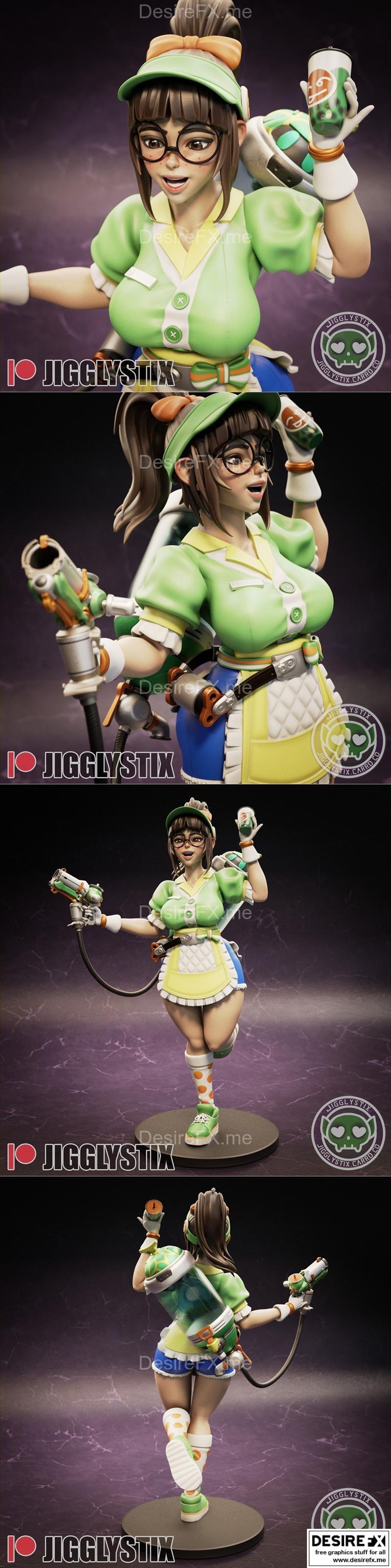 蜜桃梅 — Jigglystix — 3D打印模型|Honey Dew Mei – Jigglystix – 3D Print Model STL