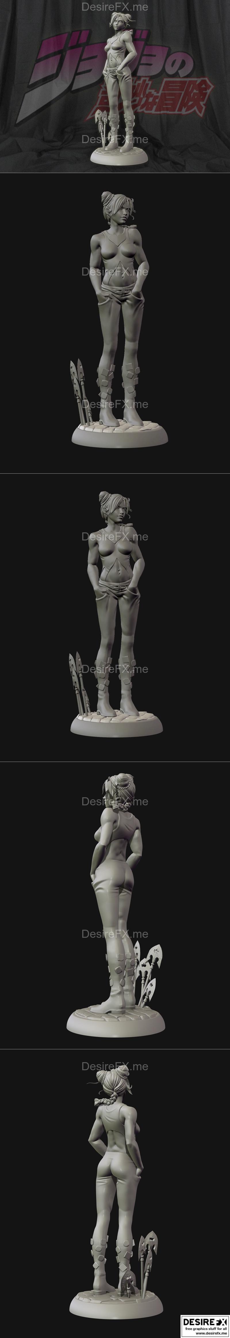 乔乔的奇妙冒险 乔尔尼·库乔 3D打印模型|Jolyne Cujoh – JoJos bizarre Adventure – 3D Print Model STL