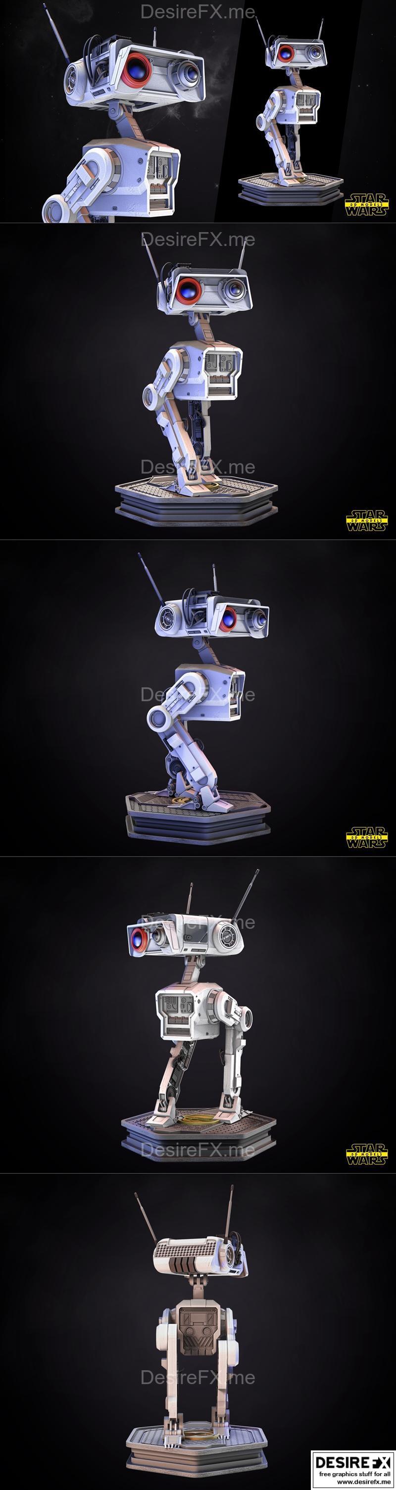 星球大战 BD1 玩具 3D打印模型|Star Wars – BD1 Sculpture – 3D Print Model STL