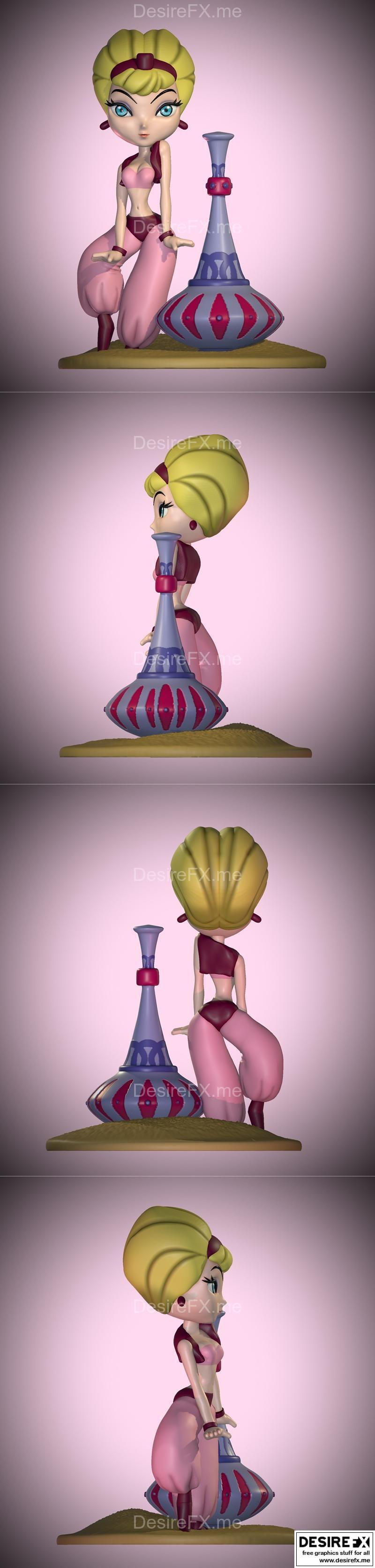 我梦中的杰妮——3D打印模型|I Dream of Jeannie – 3D Print Model STL