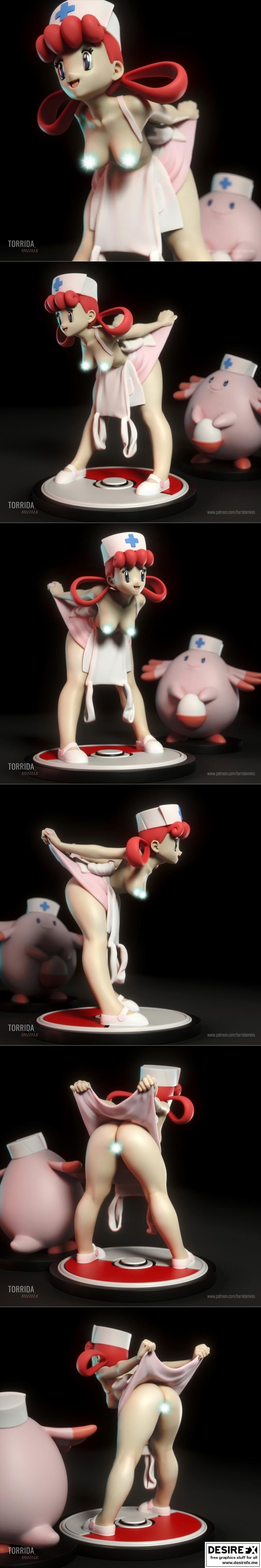 Torrida Minis 3D打印模型——护士Joy角色造型|Nurse Joy – Torrida Minis – 3D Print Model STL