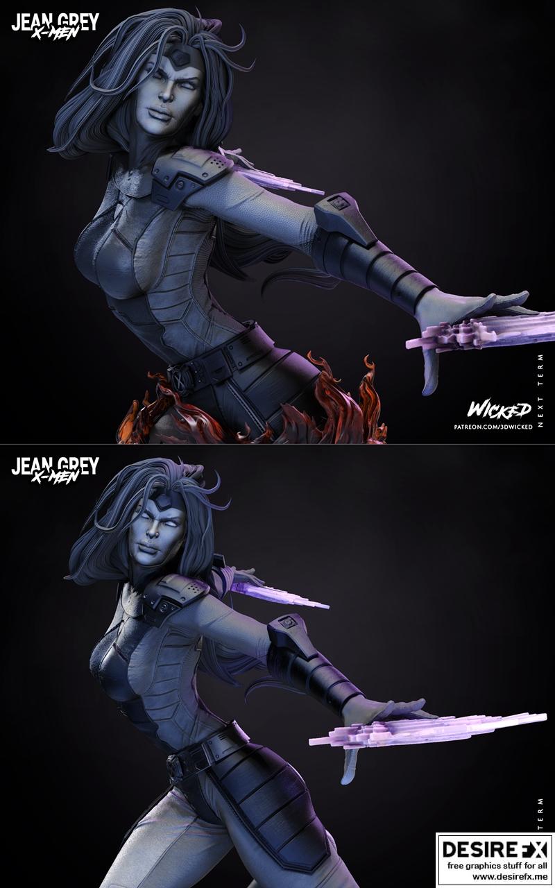 WICKED -  Jean Grey 3D打印模型|WICKED – Jean Grey Bust – 3D Print Model STL