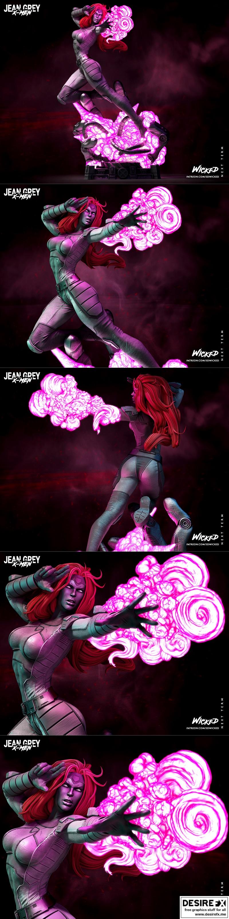 WICKED- Jean Grey 3D打印模型|WICKED – Jean Grey Statue – 3D Print Model STL