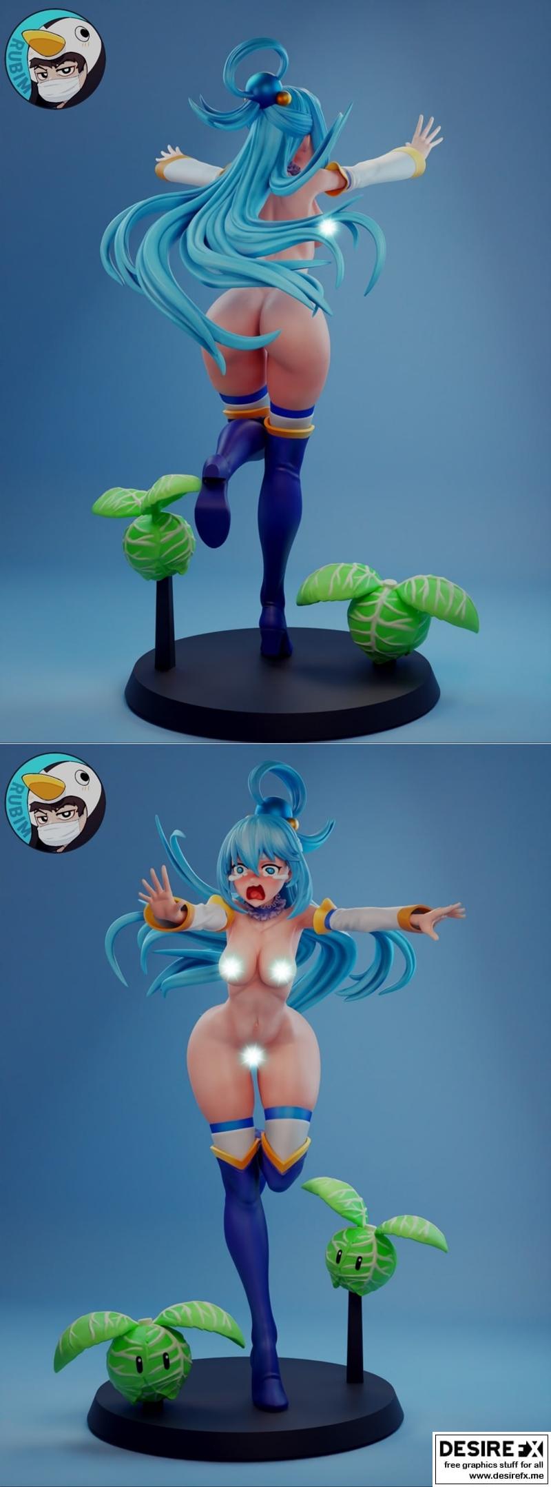 Aqua - KonoSuba 3D打印模型|Aqua – KonoSuba – 3D Print Model STL