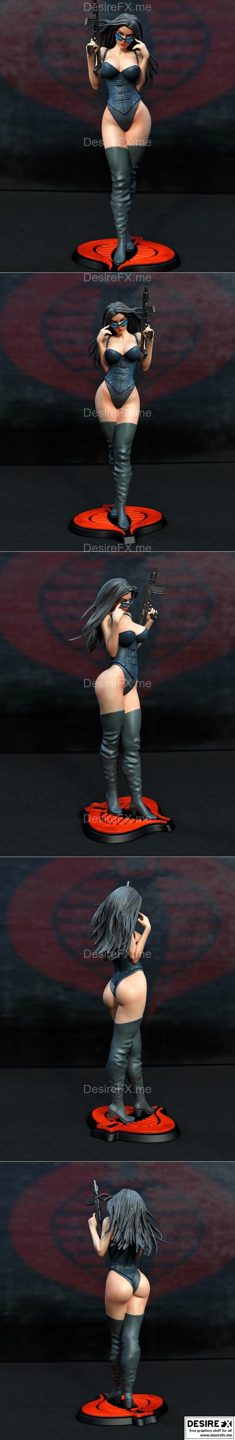 巴龙女侠 3D打印模型|Baroness gi joe – 3D Print Model STL