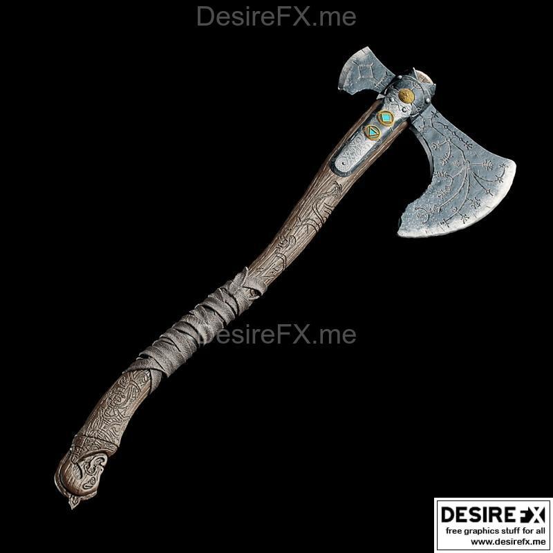 G.O.W. 克洛诺斯战斧 3D打印模型|G.O.W. Kratos Axe – 3D Print Model STL