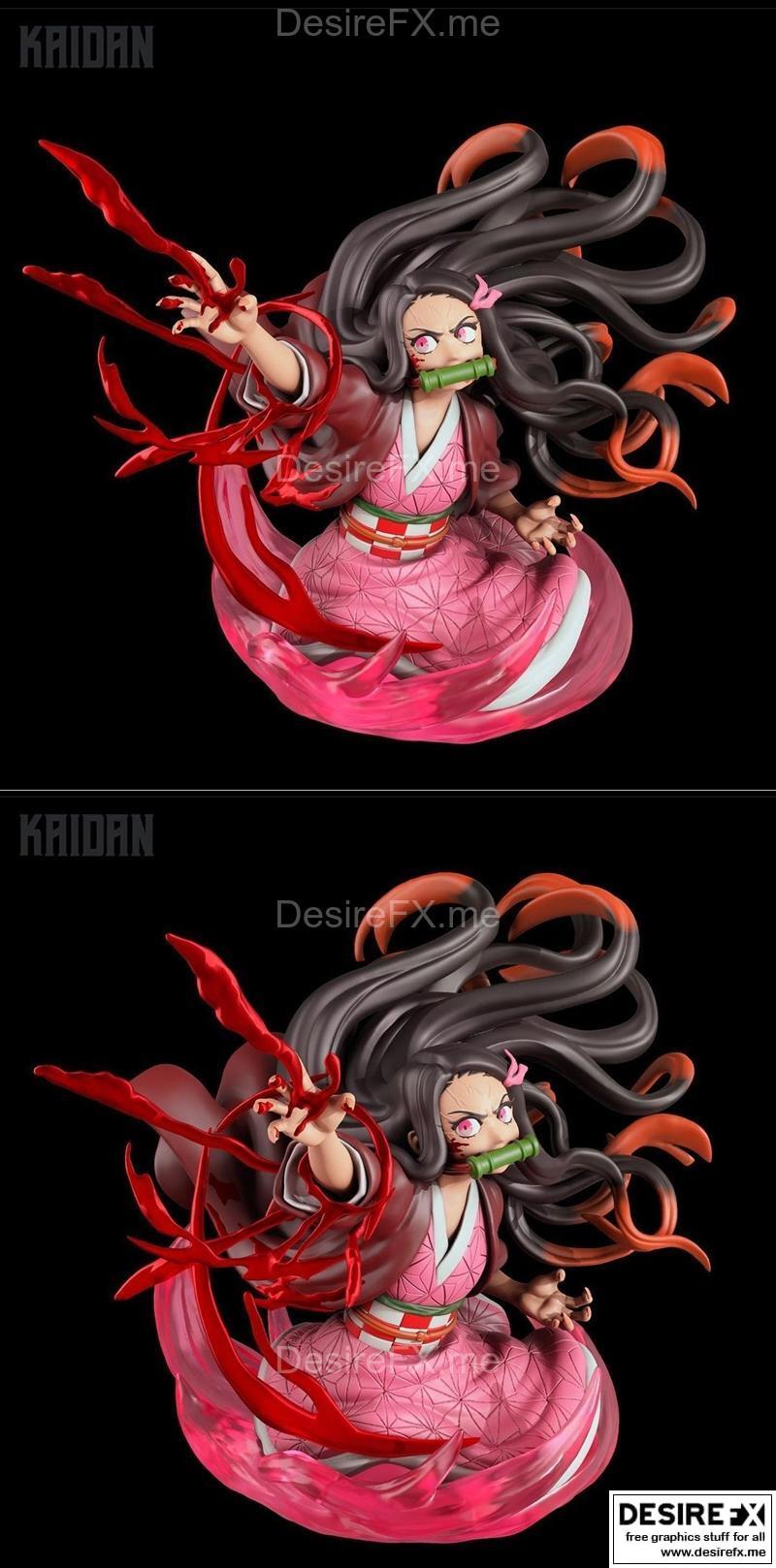 3D打印模型：《鬼灭之刃》涅古佐角色造型|Nezuko Bust – 3D Print Model STL