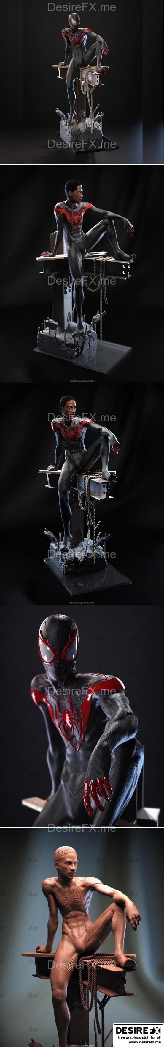 蜘蛛侠 - 米勒·莫尔斯 3D打印模型|Spiderman – Miles Morales version 2 – 3D Print Model STL