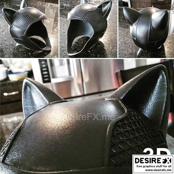蝙蝠侠：阿克汉骑士头盔与护目镜 3D打印模型|Catwoman Arkham Knight Helmet and Goggles – 3D Print Model STL