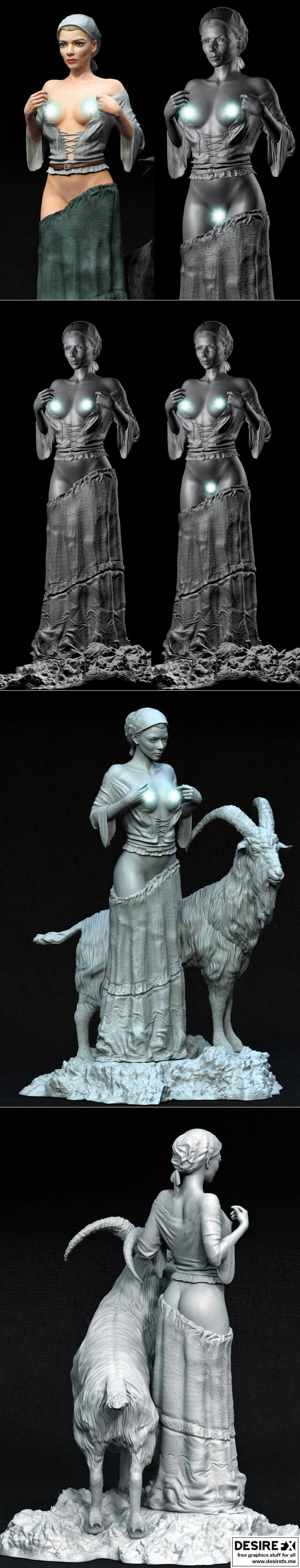 任何塔莉·乔伊《巫女》3D打印模型|The Witch Anya Taylor Joy – 3D Print Model STL